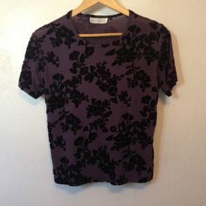 Purple velvet blouse