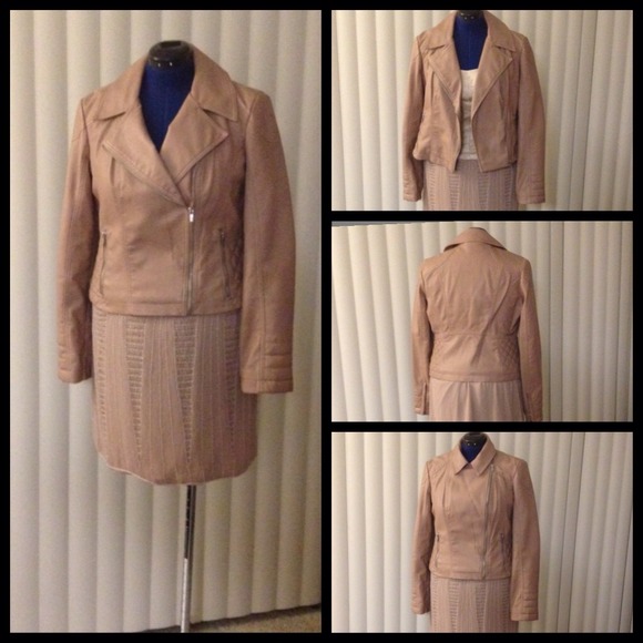 Pink "minus the leather" Express jacket. - Picture 2 of 4