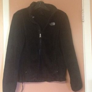 Black Fuzzy North Face Jacket