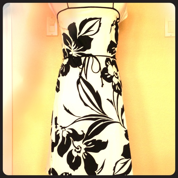 Floral B/W Spaghetti strap Dress