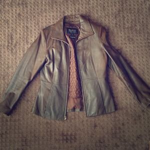 Reserved! 100% leather brown jacket from Wilson's