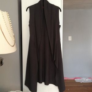 Charcoals grey long knit vest