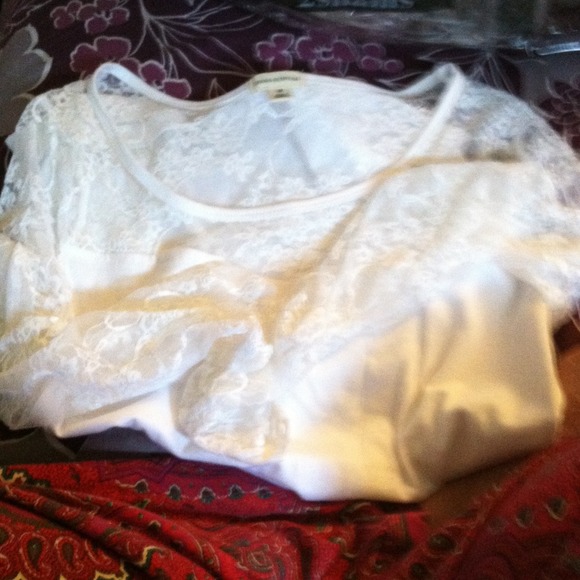 White long sleeve top