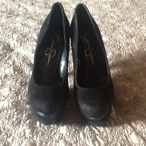 Reserved!!! Black sueded platform heels