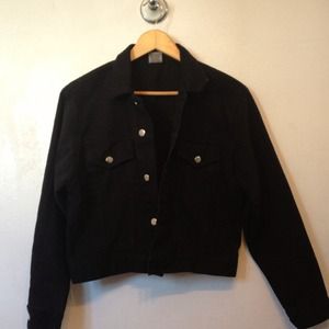 Black denim jacket