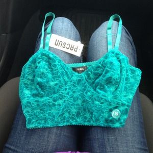 Teal bustier top nwt