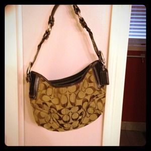 Coach handbag, small, hobo, brown