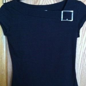 Reduced to $10 Black shirt with buckle detail.