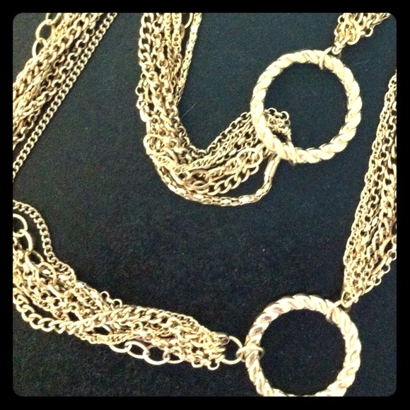 Gold Ring Chain Necklace