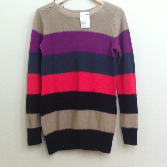 Striped Color-Blocked Sweater