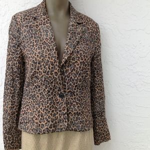 Animal print blazer