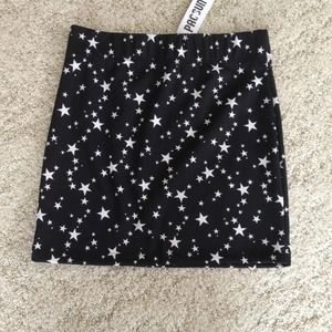 Star bodycon mini skirt