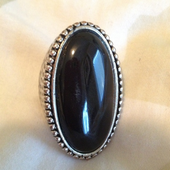 Black & Silver accent ring - Picture 1 of 3