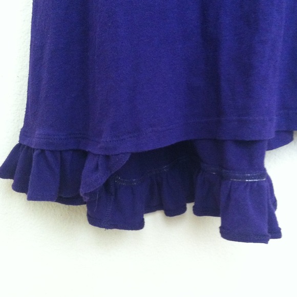 Asymmetrical Racerback Tank Top with Ruffles - Picture 2 of 2