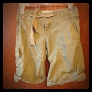 Abercrombie and Fitch army green long shorts