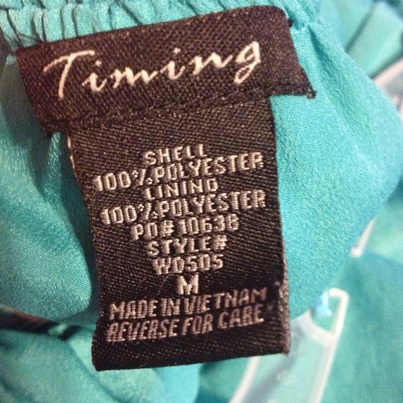 Teal ruffle dress. - Picture 3 of 3