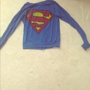 Long sleeve super girl/man t-shirt