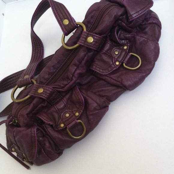 Purple Faux-Leather Purse