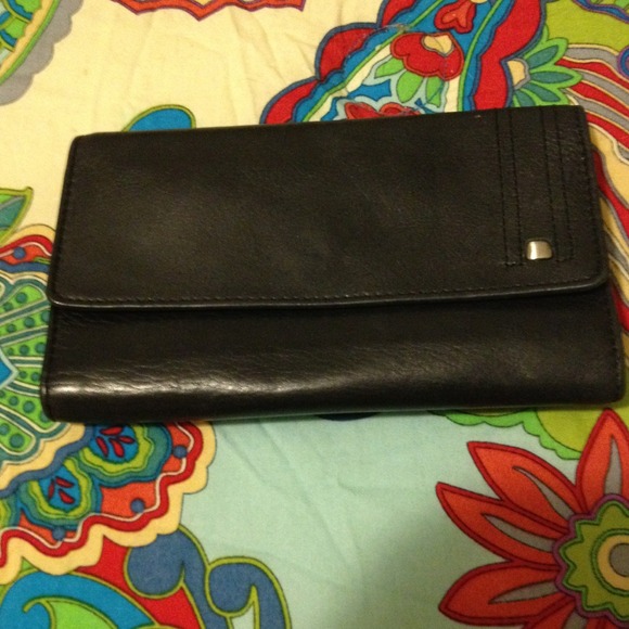 Black leather wallet $7.00