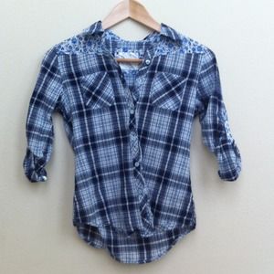 Blue Flannel with Sparkles