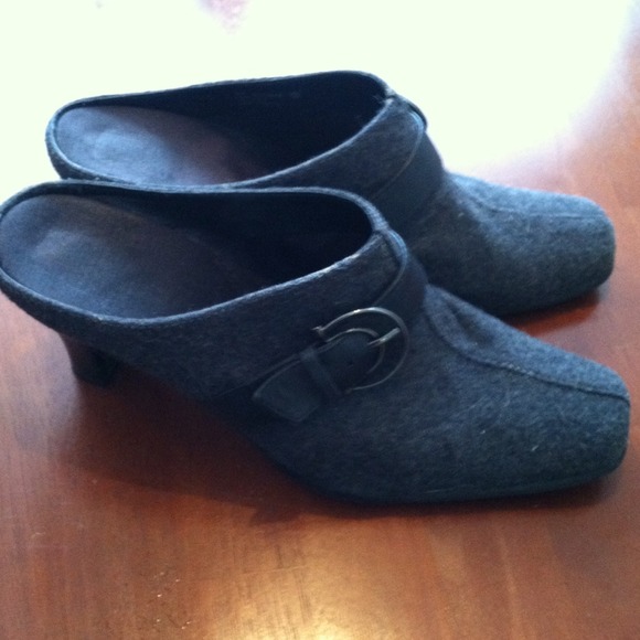 👠Aerosols Two Tone Wool Clogs👠