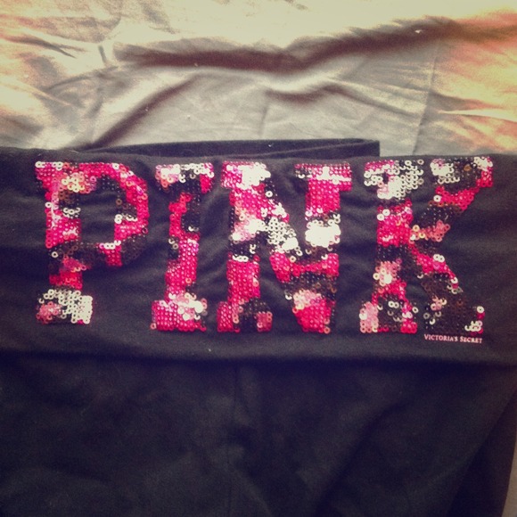 pink cheetah capri yogas Victoria's secret xs