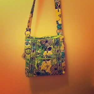 Vera Bradley hipster green yellow blue floral