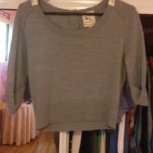 Little short sleeve gray sweater