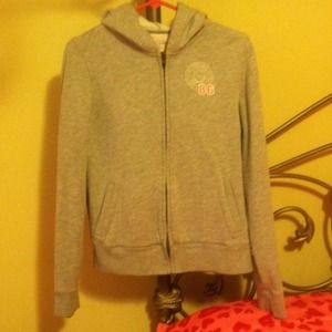 Victoria's Secret Pink💓grey zip up hoodie