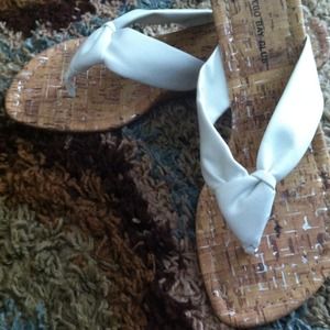 REDUCED!!! White wedge sandles