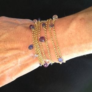 Gold Bracelet With Swarovski Crystals