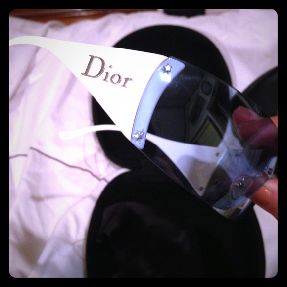 Christian Dior blue and white sunglasses