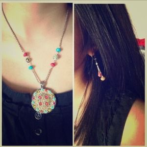 Talbots Colorful Necklace + earrings bundle