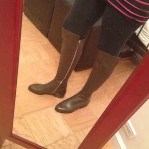 Michael Kors chocolate brown Bromley boots!