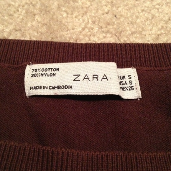 Zara sweater 3/4 sleeve - chocolate brown - Picture 2 of 4