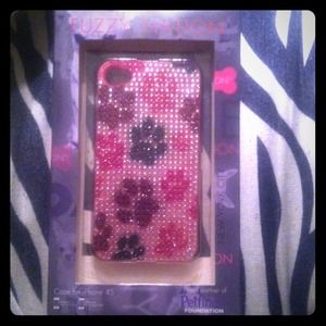 bling dog print iPhone 4/4S case