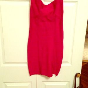 Very rich & Vibrant Red strapless dress!
