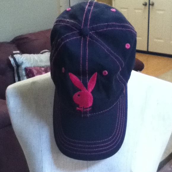 Pink and Black Playboy Ball Cap