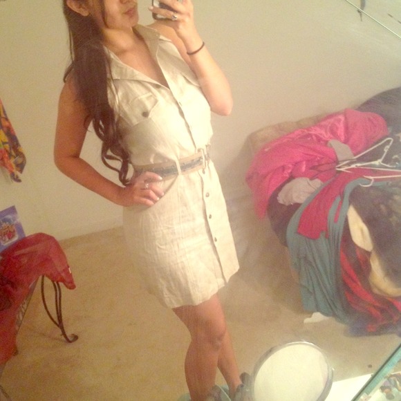 💢sold💢Khaki dress, black dress&beige top.Bundle