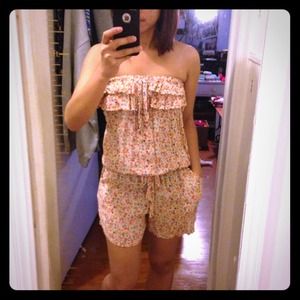 Cute floral shorts dress