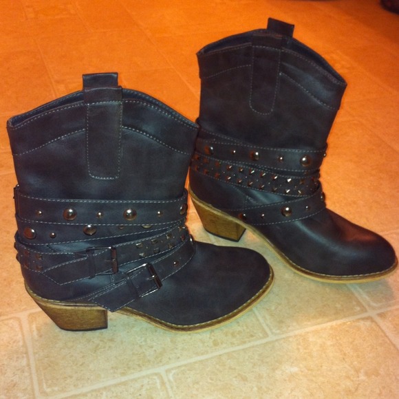 Studded ankle boots