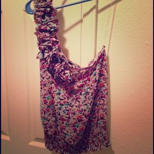Floral One Shoulder Medium Top