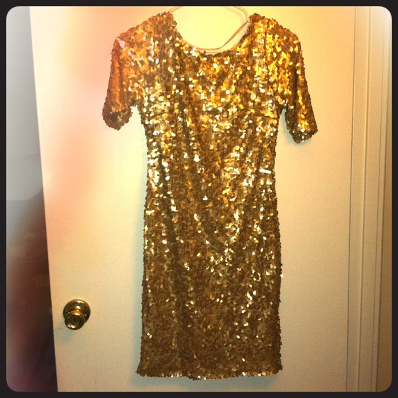 Gold dress