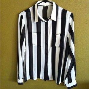 Striped Chiffon Shirt