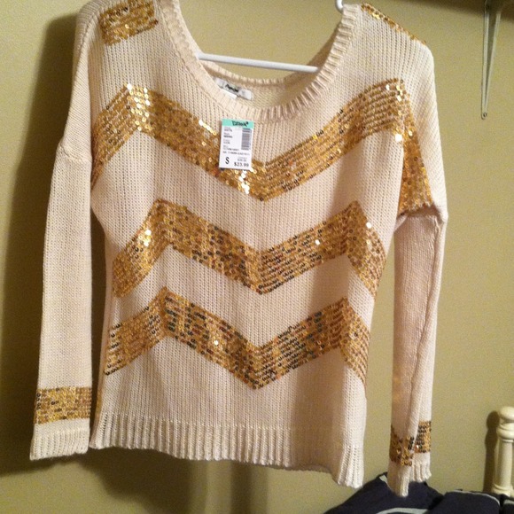 Gold sequin sweater!