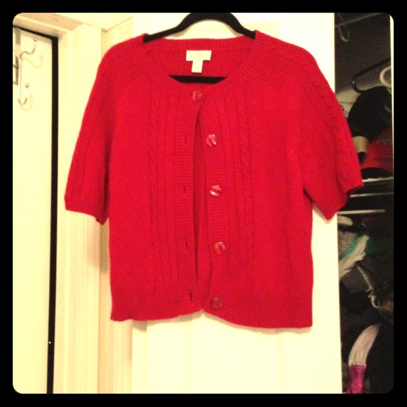 Selling a red cardigan from Ann Taylor XL