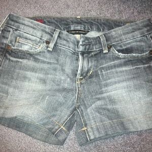 citizens of humanity grey denim shorts