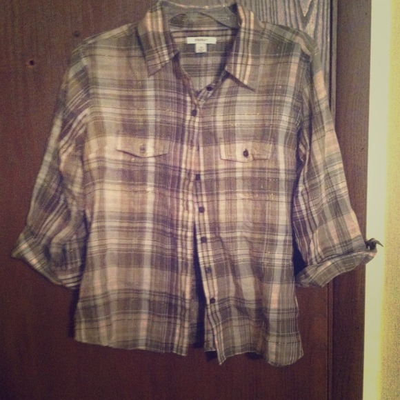 Half sleeve flannel shirt