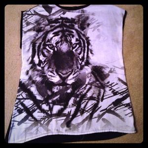 Silk tiger top