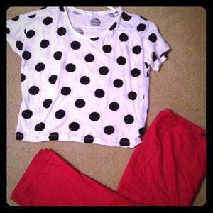 Polkadot crop top. Never worn